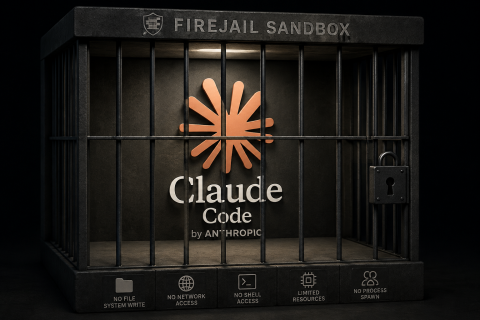 Logo de claude code enfermé dans une prison